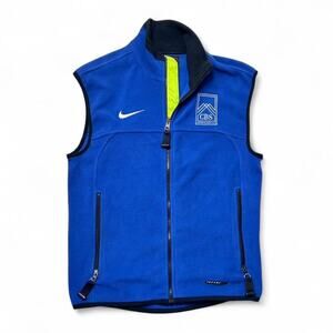 Nike ACG 90s Vintage Blue Fleece Zip Vest Jacket Outdoor Gorpcore Small